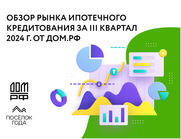 ДОМ.PФ выпустил очередной обзор рынка ипотечного кредитования за третий квартал2024г.