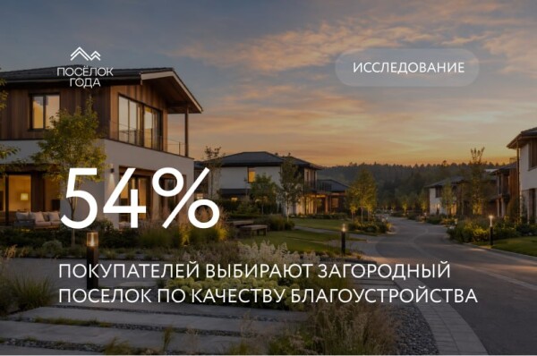 Исследование: 54% покупателей обращают внимание на благоустройство при выборе загородного поселка